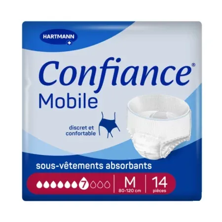 Confiance Mobile Taille S 7 Gouttes 14 sous-vêtements absorbants taille M - Univers Pharmacie