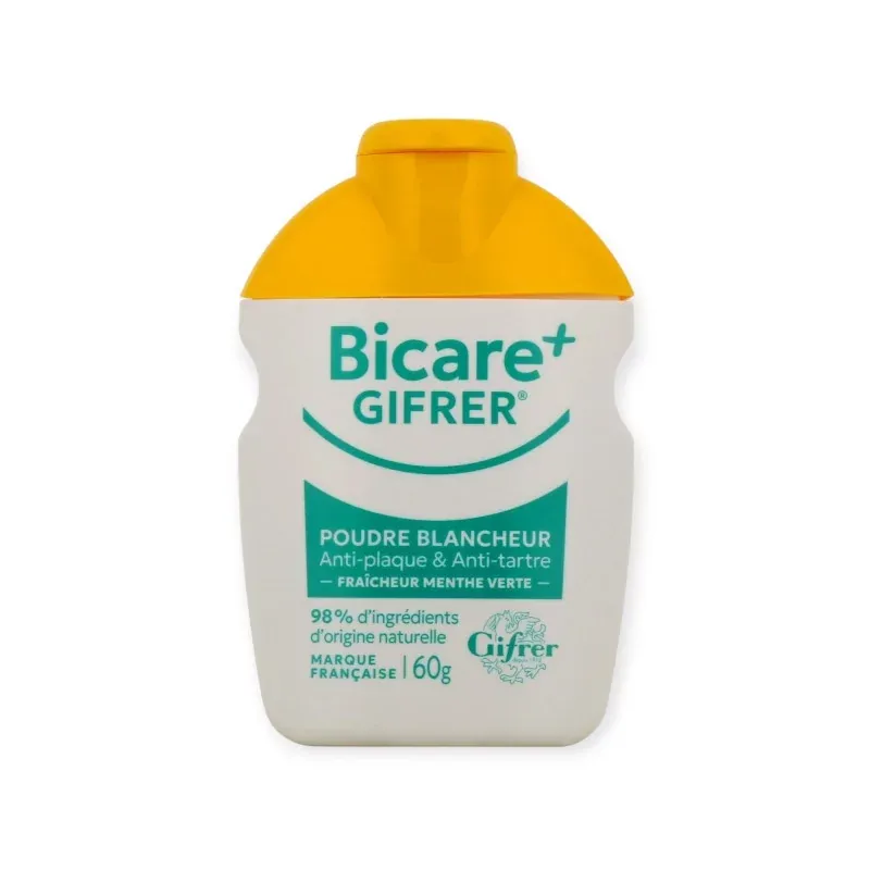 Gifrer Bicare+ Poudre Blancheur  Fraîcheur Menthe 60g - Univers Pharmacie