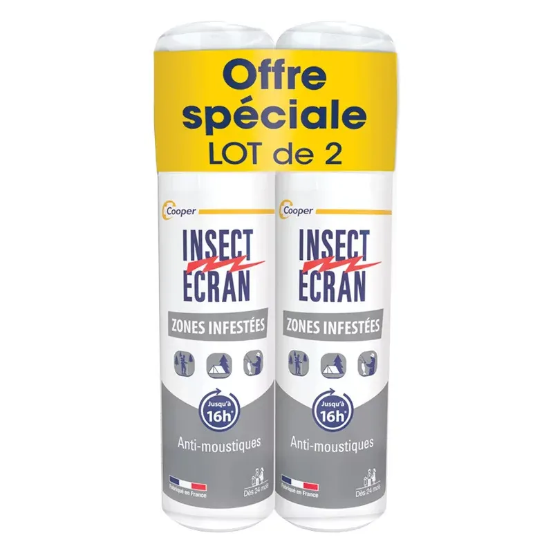 Insect Ecran Zones Infestées 2X100ml - Univers Pharmacie Insect Ecran Zones Infestées 2X100ml - Univers Pharmacie