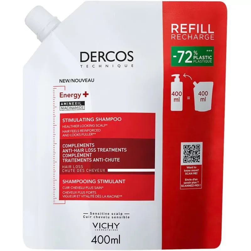 Vichy Dercos Energy+ Shampooing Stimulant Recharge 400ml - Univers Pharmacie