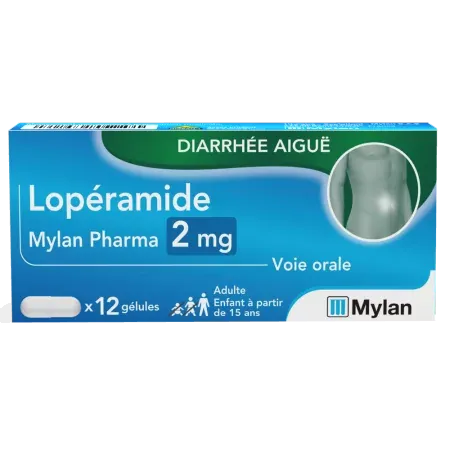 Lopéramide Mylan Pharma 2mg 12 gélules - Univers Pharmacie