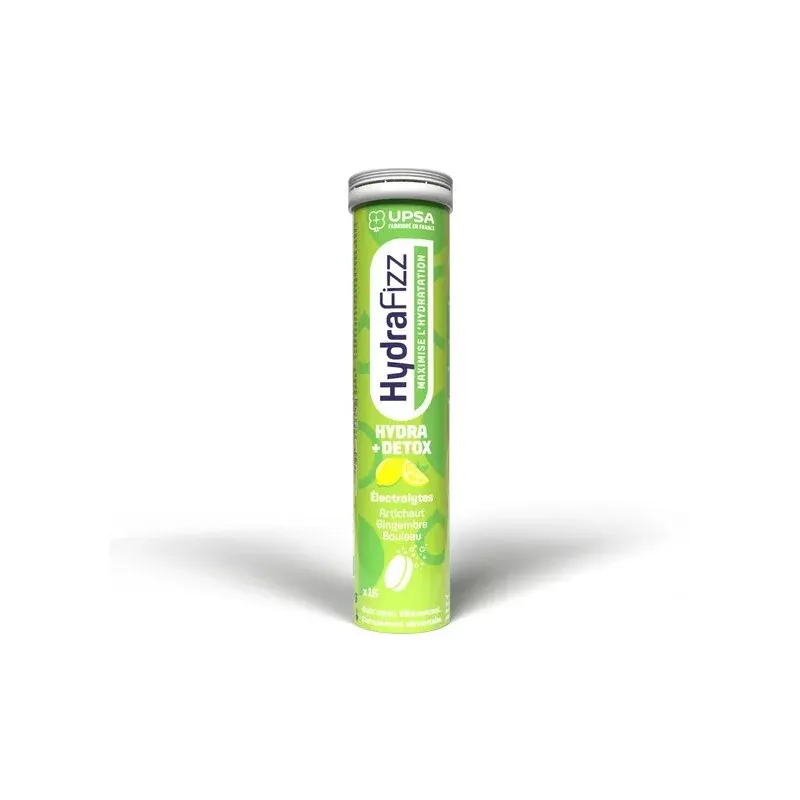 UPSA HydraFizz Hydra+ Détox Citron 16 comprimés effervescents - Univers Pharmacie