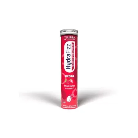 UPSA HydraFizz Hydra Fraise 16 comprimés effervescents - Univers Pharmacie