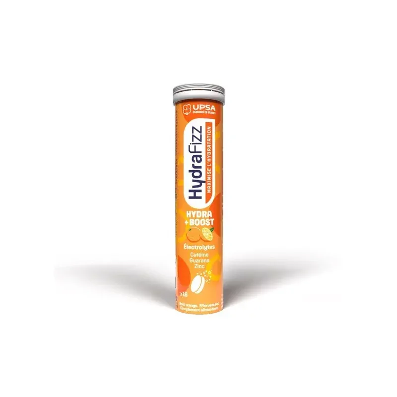 UPSA HydraFizz Hydra+ Boost Orange 16 comprimés effervescents - Univers Pharmacie