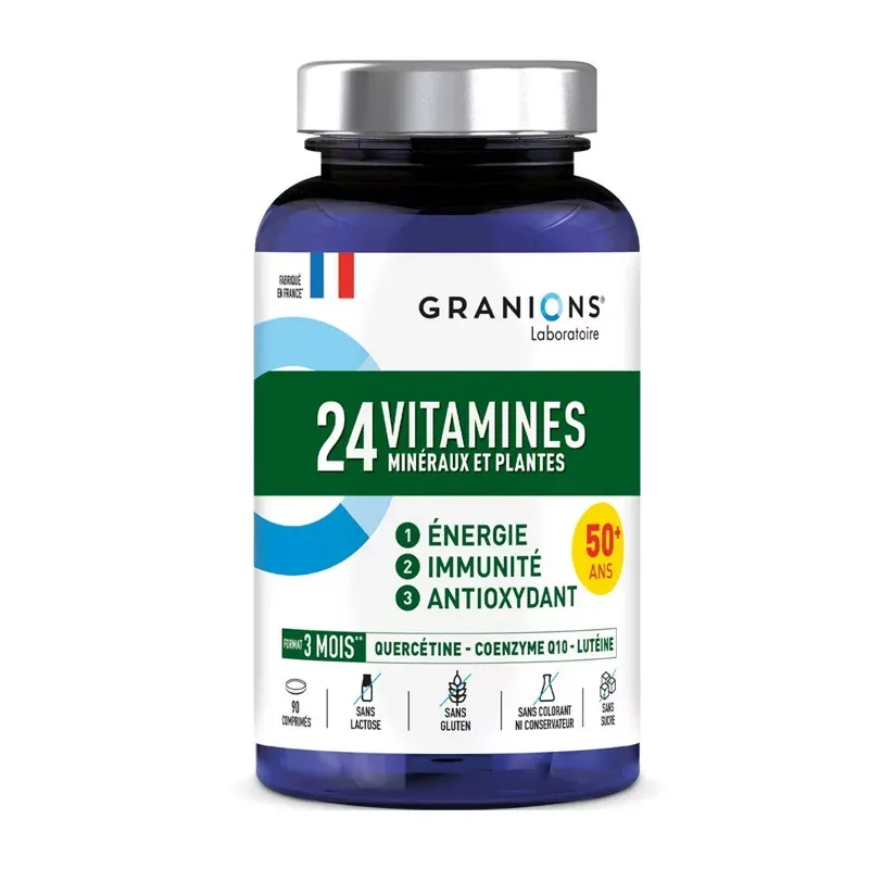 Granions 24 Vitamines Sénior 90 comprimés Granions 24 Vitamines Sénior 90 comprimés