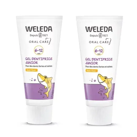 Weleda Gel Dentifrice Junior 6-12ans avec Fluor 2X50ml - Univers Pharmacie
