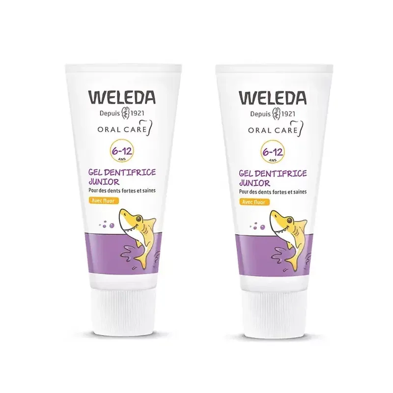 Weleda Gel Dentifrice Junior 6-12ans avec Fluor 2X50ml - Univers Pharmacie