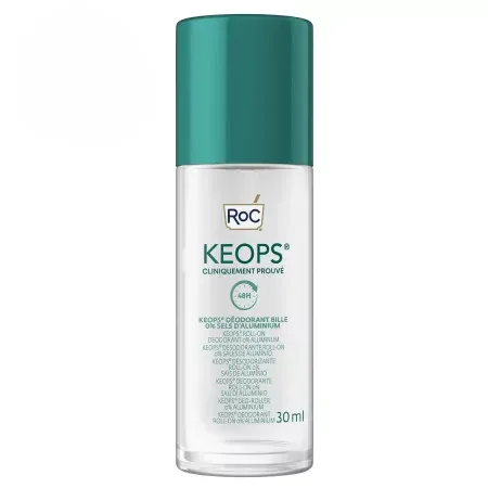 Roc Keops Déodorant Bille 0% Sels d'Aluminium 30ml - Univers Pharmacie