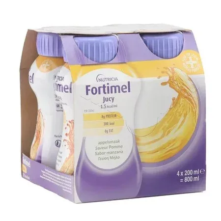Nutricia Fortimel Jucy Arôme Pomme 4X200ml - Univers Pharmacie