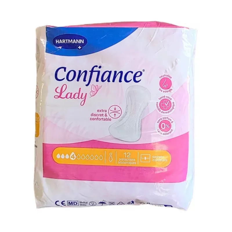 Confiance Lady Niveau 4 12 protections anatomiques - Univers Pharmacie Confiance Lady Niveau 4 12 protections anatomiques - Univers Pharmacie