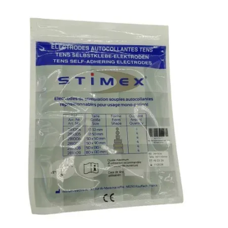 Stimex Électrodes Autocollantes Tens 50X130mm X4