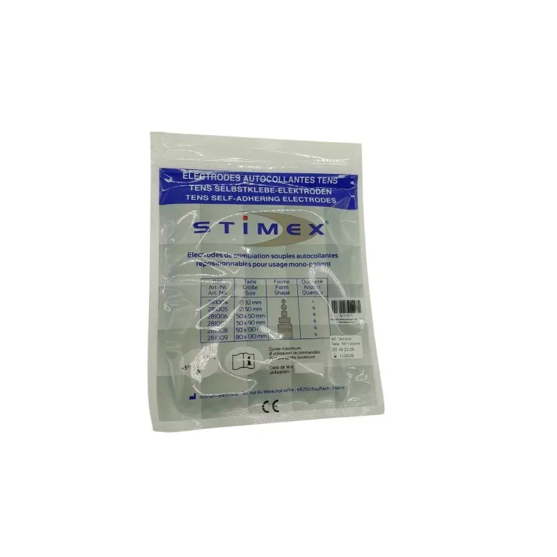 Stimex Électrodes Autocollantes Tens 50X130mm X4