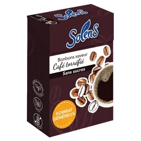 Solens Bonbons Saveur Café Torréfié Sans Sucres Format Généreux 66g - Univers Pharmacie
