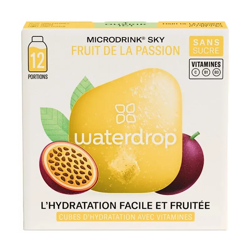 Waterdrop Microdrink Sky Fruit de la Passion 12 portions - Univers Pharmacie