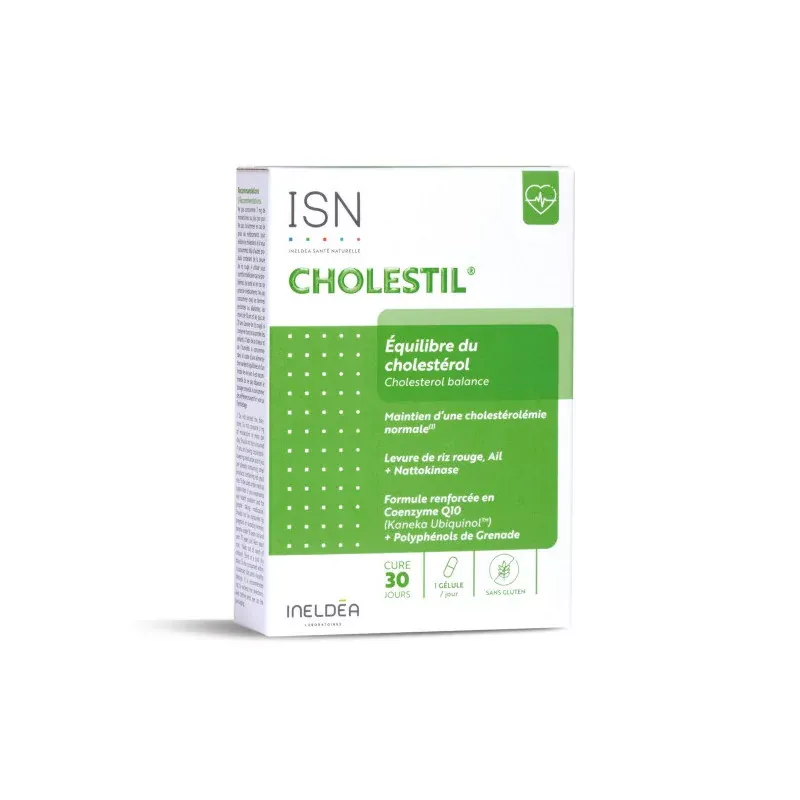 ISN Cholestil Équilibre du Cholestérol 30 gélules - Univers Pharmacie ISN Cholestil Équilibre du Cholestérol 30 gélules - Univers Pharmacie