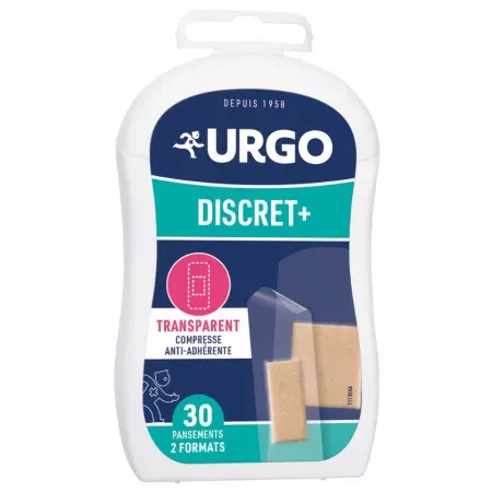 Urgo Discret+ 30 pansements transparents 2 formats - Univers Pharmacie