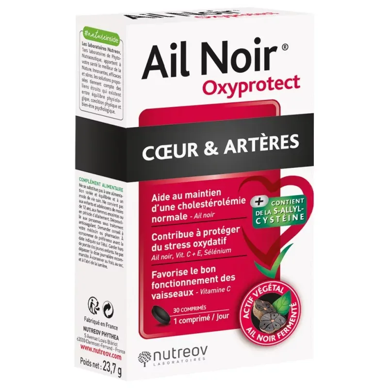 Nutreov Ail Noir Oxyprotect 30 comprimés - Univers Pharmacie Nutreov Ail Noir Oxyprotect 30 comprimés - Univers Pharmacie