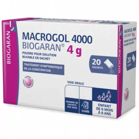 Biogaran Macrogol 4000 4g 20 sachets - Univers Pharmacie