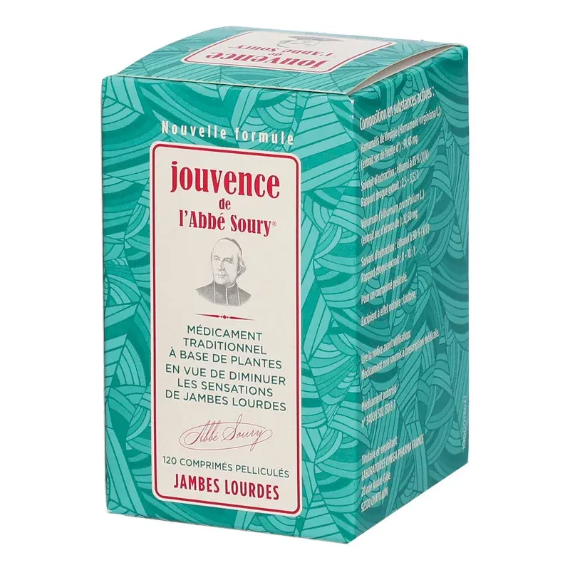 Jouvence de l'Abbé Soury Jambes Lourdes 120 comprimés - Univers Pharmacie