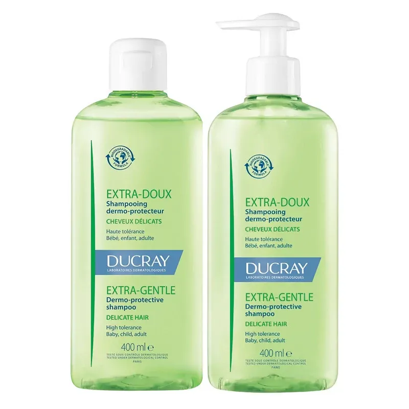 Ducray Extra-Doux Shampooing Dermo-protecteur 2X400ml - Univers Pharmacie