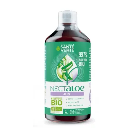 Nectaloe Jus Aloe Vera Bio 99,7% 1L - Univers Pharmacie
