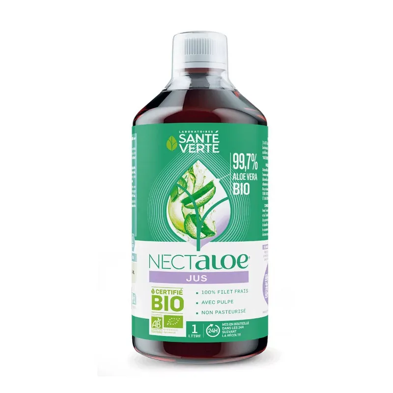 Nectaloe Jus Aloe Vera Bio 99,7% 1L - Univers Pharmacie