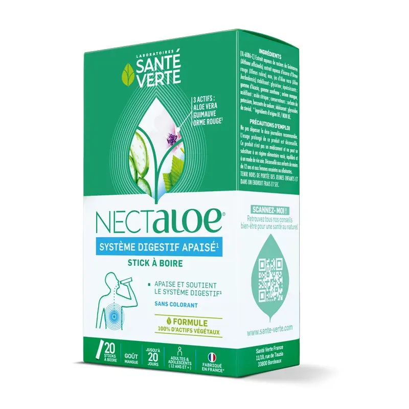Santé Verte Nectaloe 20 sticks - Univers Pharmacie