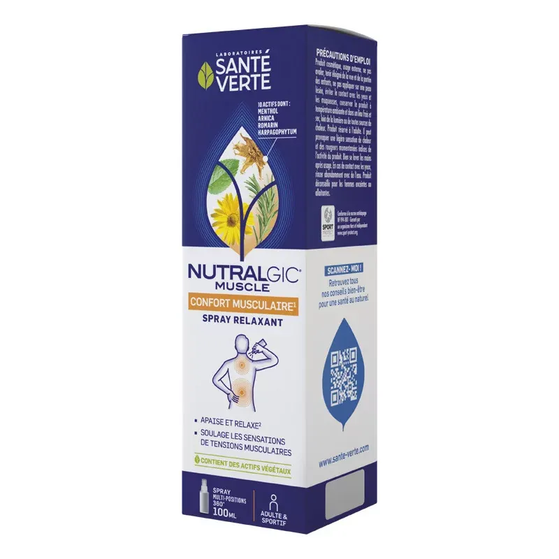 Santé Verte Nutralgic Muscle Spray Relaxant 100ml - Univers Pharmacie
