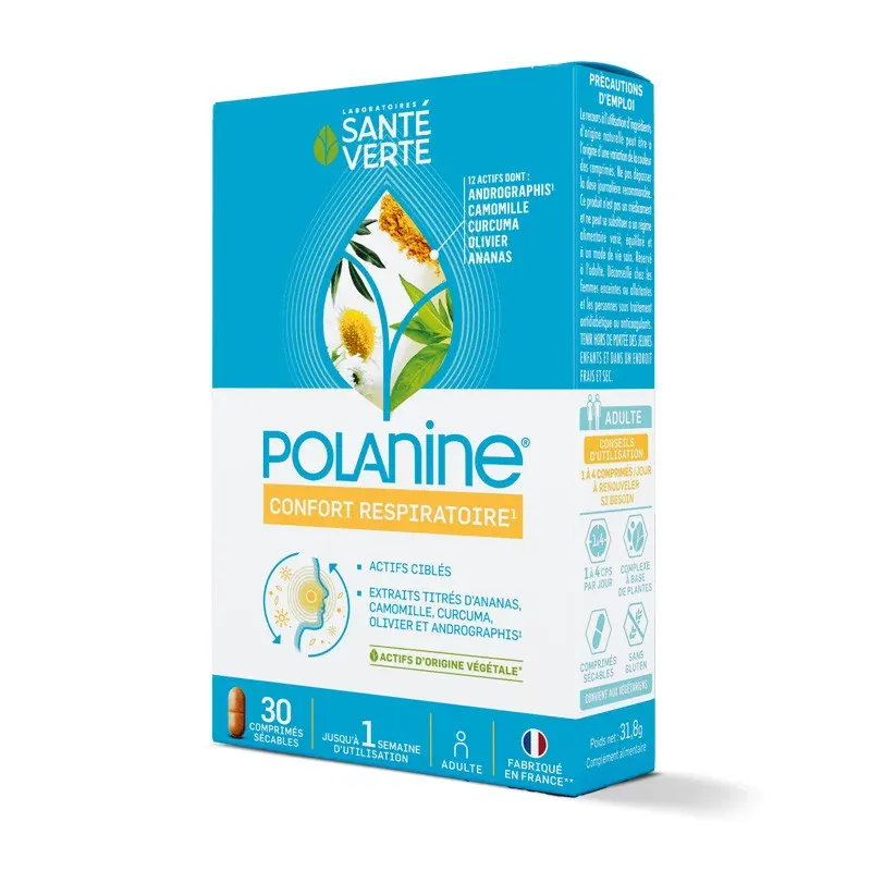 Santé Verte Polanine Confort Respiratoire 30 comprimés Santé Verte Polanine Confort Respiratoire 30 comprimés