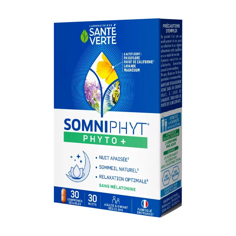 Santé Verté Somniphyt Phyto+ 30 comprimés - Univers Pharmacie