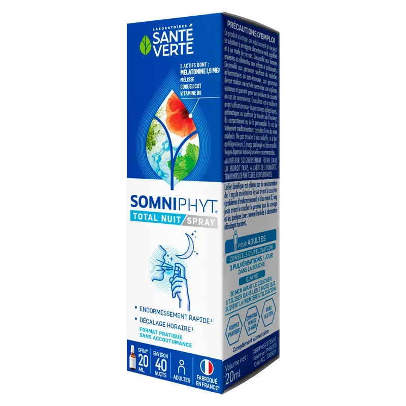 Santé Verte Somniphyt Total Nuit Spray 20ml - Univers Pharmacie Santé Verte Somniphyt Total Nuit Spray 20ml - Univers Pharmacie