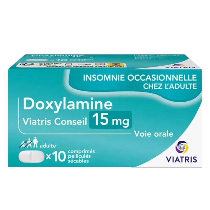 Doxylamine Viatris 15mg 10 comprimés - Univers Pharmacie