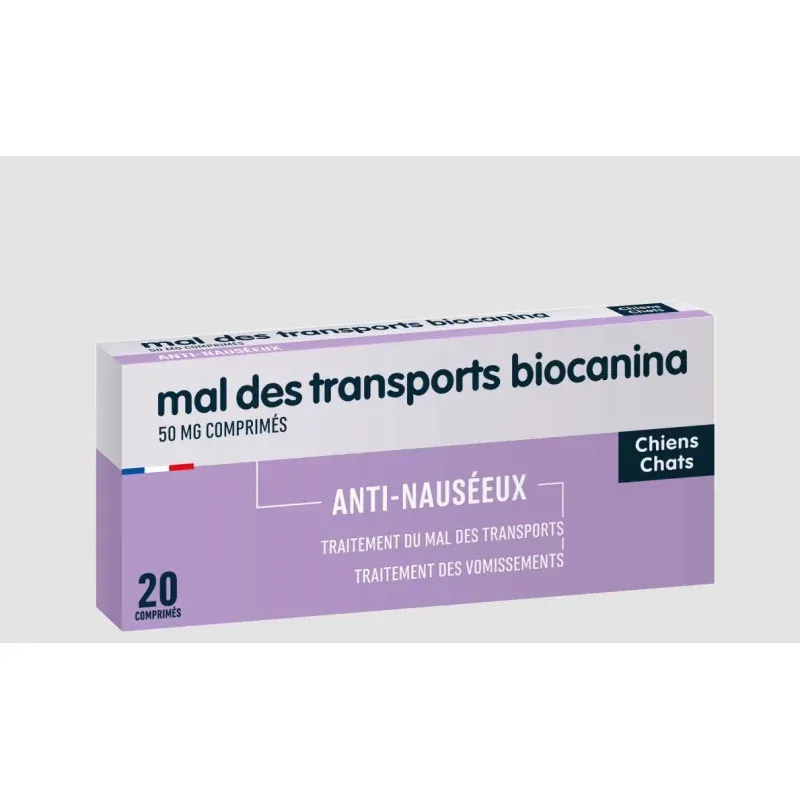 Biocanina Mal des Transports Anti-nauséeux 20 comprimés - Univers Pharmacie Biocanina Mal des Transports Anti-nauséeux 20 comprimés - Univers Pharmacie