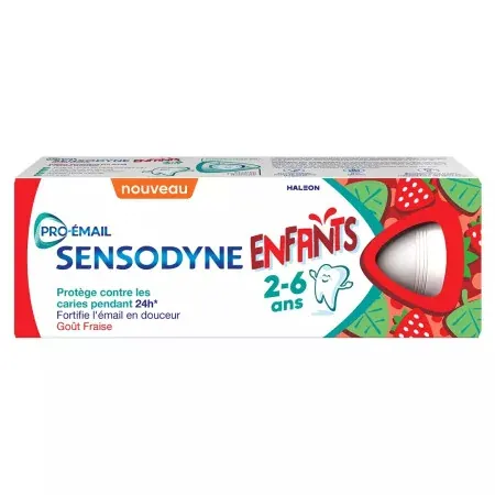 Sensodyne Enfants Pro-émail Dentifrice 2-6 ans 50ml - Univers Pharmacie