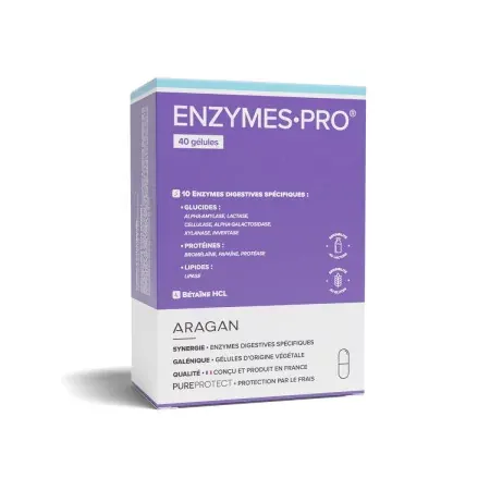 Aragan Enzymes Pro 40 gélules - Univers Pharmacie