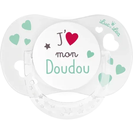 Luc et Léa Sucette Physiologique J'aime mon doudou Anneau 0-6mois  - Univers Pharmacie