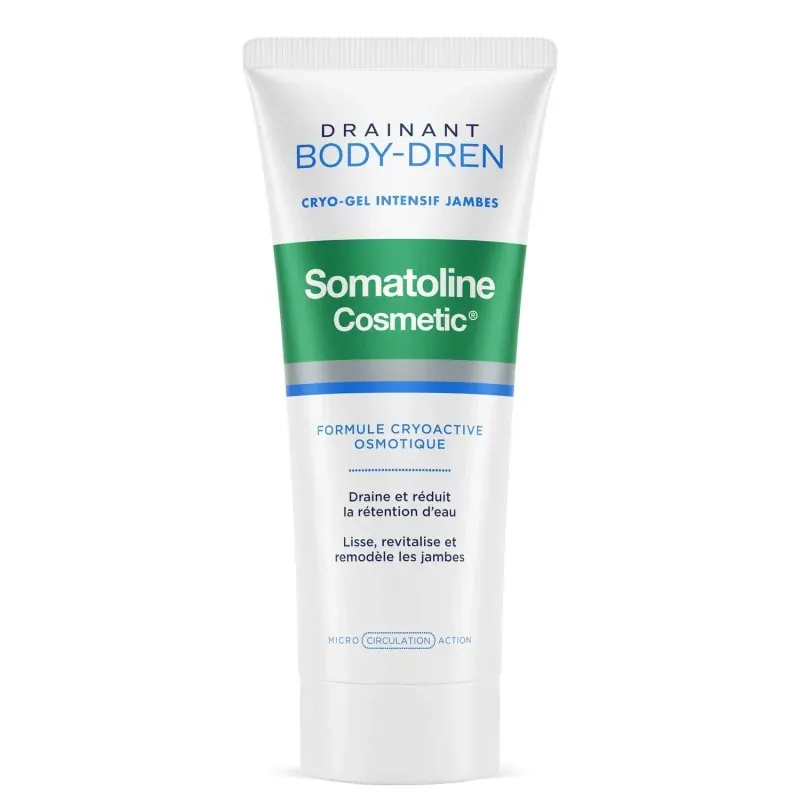 Somatoline Cosmetic Drainant Body-Dren Cryo-gel Intensif Jambes 200ml  - Univers Pharmacie