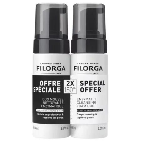 Filorga Skin-Prep Mousse Nettoyante Enzymatique 2X150ml - Univers Pharmacie