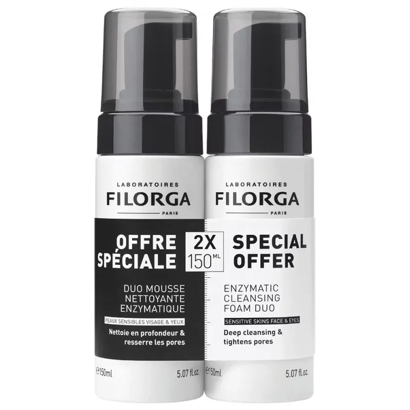 Filorga Skin-Prep Mousse Nettoyante Enzymatique 2X150ml - Univers Pharmacie