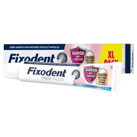 Fixodent Pro Plus Crème Adhésive pour Prothèse Dentaire 57g - boite et tube