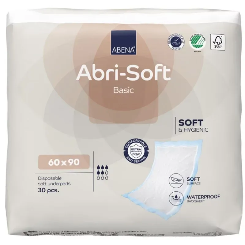 Abena Abri-Soft Basic Alèses Jetables 60X90 30 pièces - Univers Pharmacie