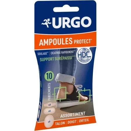 Urgo Ampoules Protect Pansements Assortiment 3 formats X10 - Univers Pharmacie