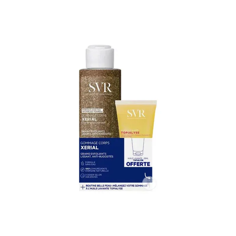 SVR Xerial gommage 100g + Topialyse Huile Lavante 55ml - Univers Pharmacie