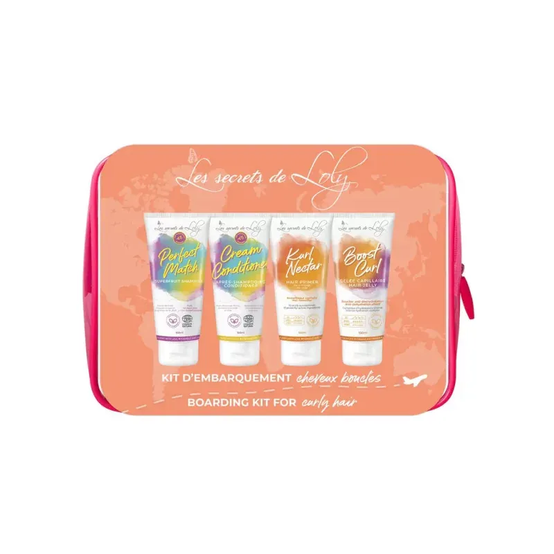 Les Secrets de Loly Trousse Kit d'Embarquement Cheveux Bouclés - Univers Pharmacie Les Secrets de Loly Trousse Kit d'Embarquement Cheveux Bouclés - Univers Pharmacie