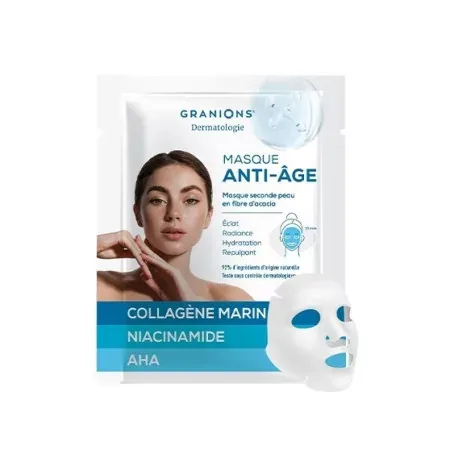 Granions Dermatologie Masque Anti-âge Seconde Peau Fibre d'Acacia - Univers Pharmacie