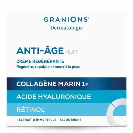 Granions Dermatologie Anti-âge Nuit Crème Régénérante 50ml - Univers Pharmacie