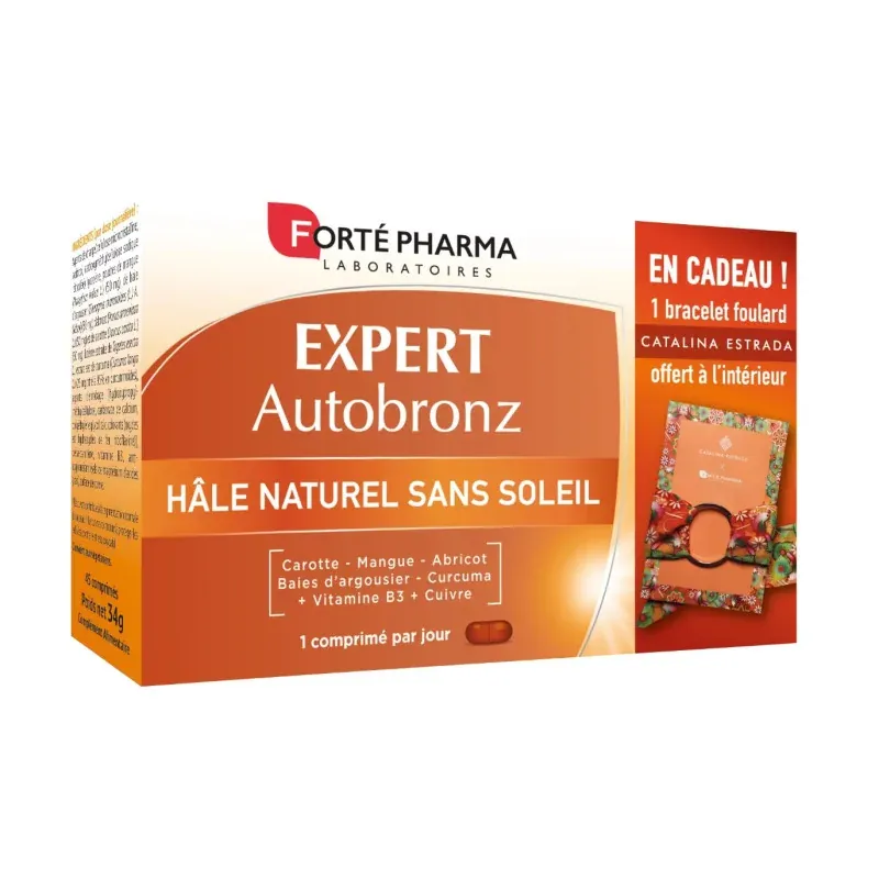 Forté Pharma Expert Autobronz Hâle Naturel Sans Soleil 45 comprimés - Univers Pharmacie