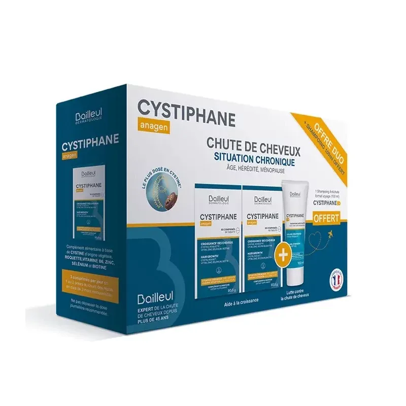 Cystiphane Anagen Chute de Cheveux Situation Chronique Coffret - Univers Pharmacie Cystiphane Anagen Chute de Cheveux Situation Chronique Coffret - Univers Pharmacie