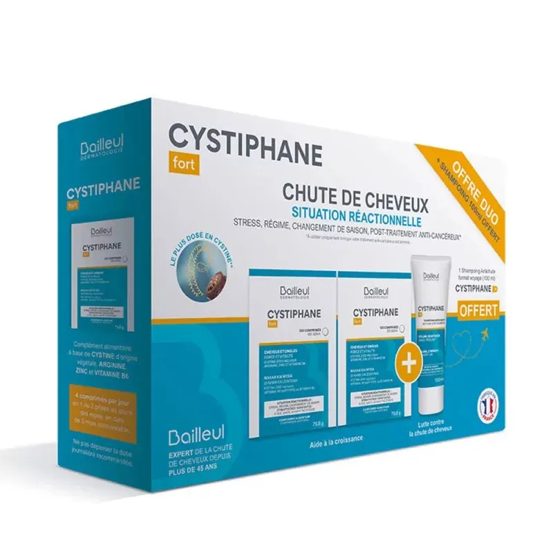 Cystiphane Fort Chute de Cheveux Situation Réactionnelle Coffret - Univers Pharmacie Cystiphane Fort Chute de Cheveux Situation Réactionnelle Coffret - Univers Pharmacie