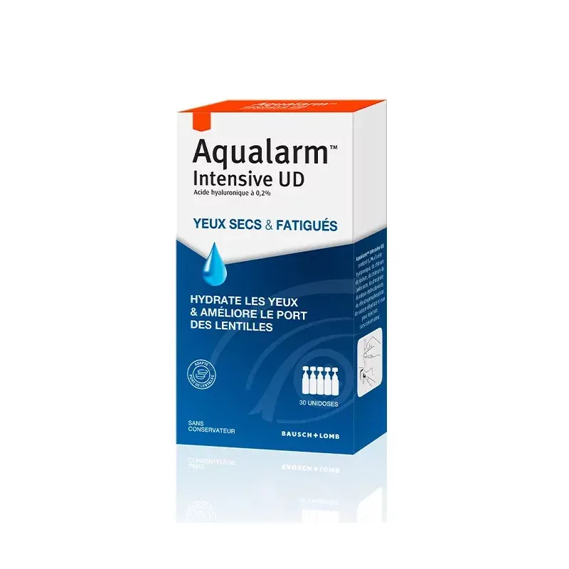 Aqualarm Intensive UD Acide Hyaluronique 0,2% Yeux Secs et Fatigués 30 unidoses - Univers Pharmacie Aqualarm Intensive UD Acide Hyaluronique 0,2% Yeux Secs et Fatigués 30 unidoses - Univers Pharmacie